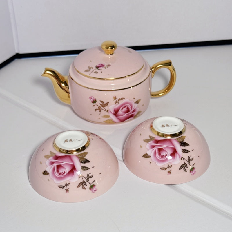 Rose in heart Tea Set