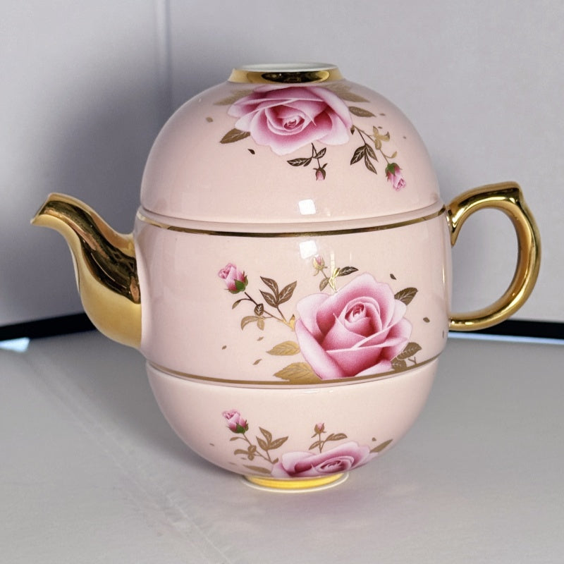 Rose in heart Tea Set